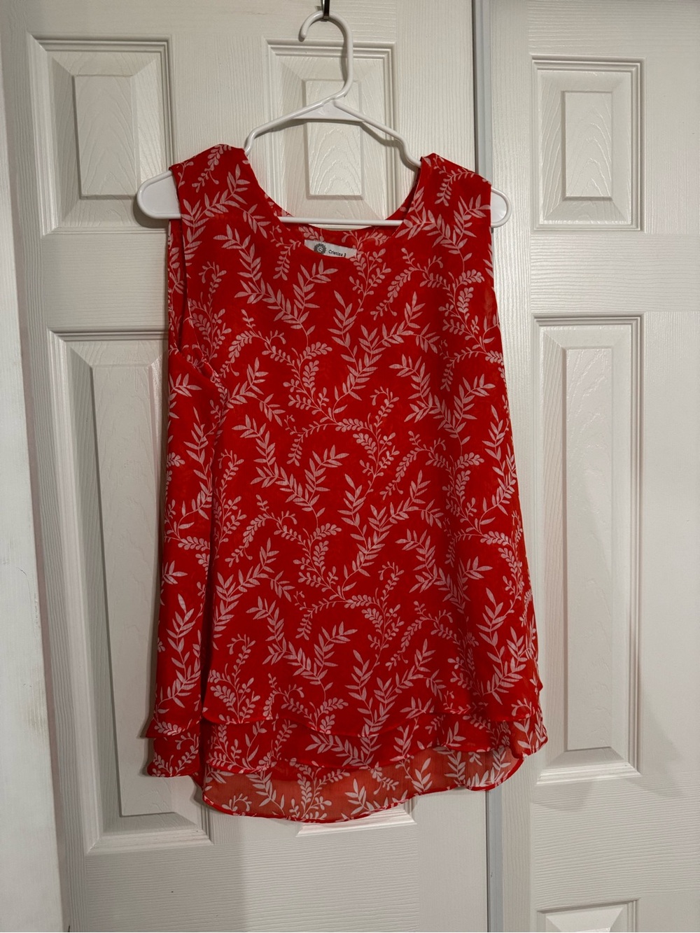 Coral Sleeveless Blouse - Women